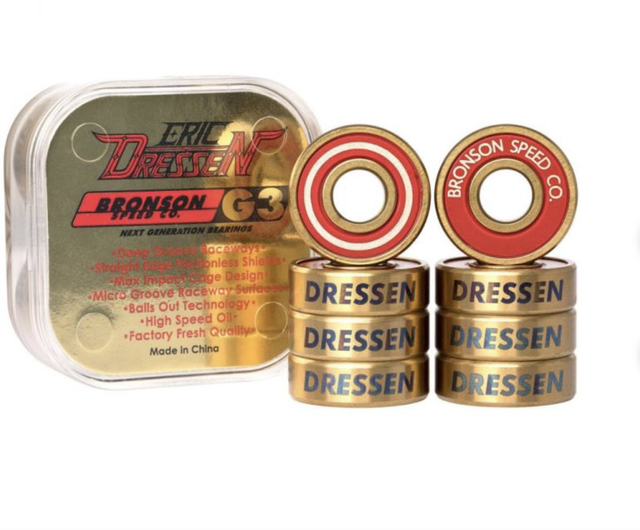 Bronson Speed Co. Eric Dressen Pro G3 Skateboard Bearings 