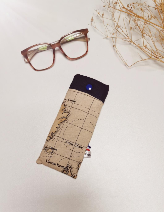 Étui lunette carte du monde 