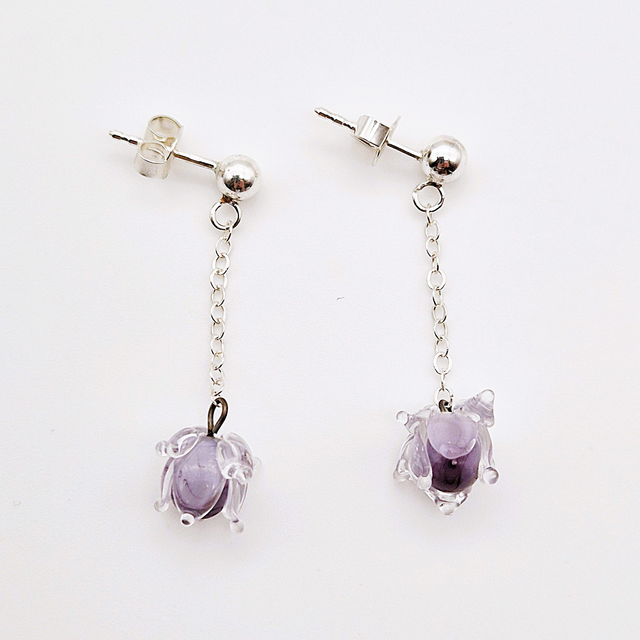 Boucles d'oreilles Clochettes violettes