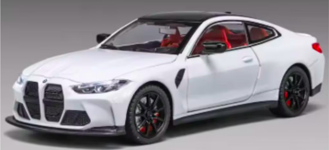 DieCast model auto metaal BMW M4 wit (1:24) 