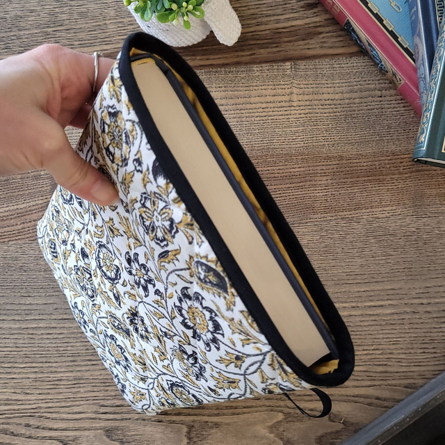 Pochette pour livre Grand Format : flower vintage