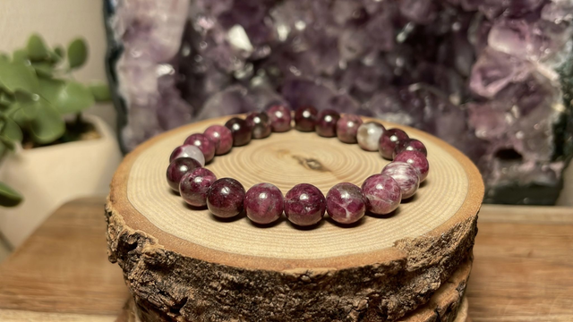Bracelet TOURMALINE ROSE 8mm