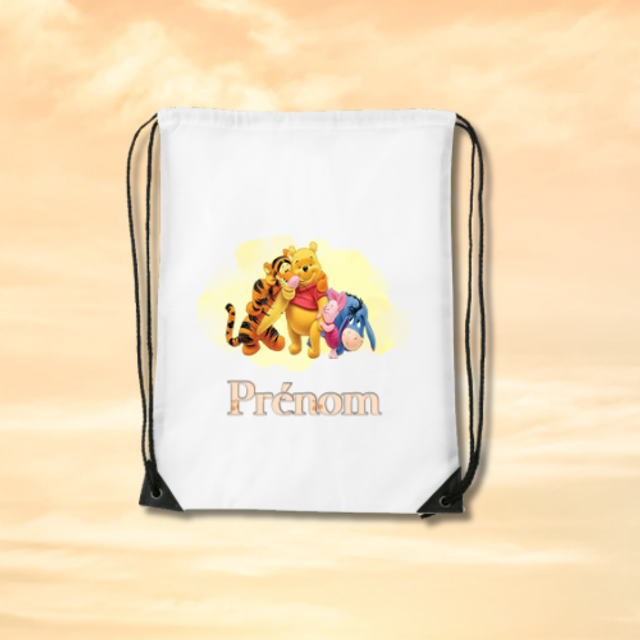 Sac Cordon Winnie et ses Amis Prénom 