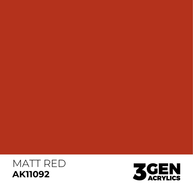 3rd Gen. Acrylics 92 Matt Red