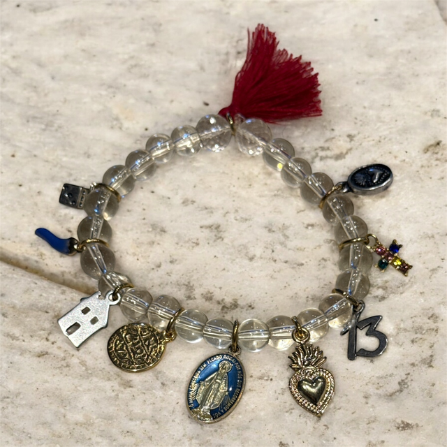 Bracciale multicharms trasparente 26NG-5