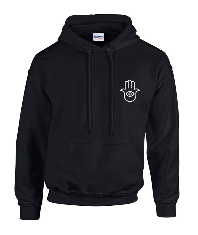 Black Peace Palm Hoodie