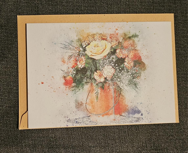 Flowers in a Bucket Card 