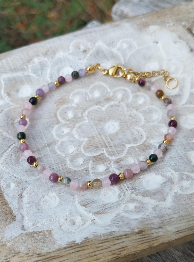 Bracelet Tourmaline multicolore 
