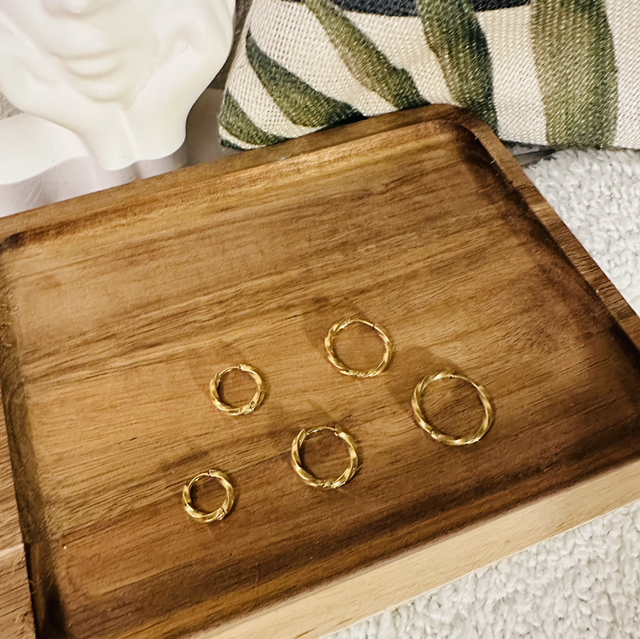 Créoles torsadées dorées