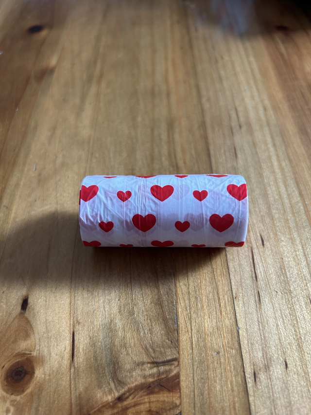 Rouleau de 20 sachets (motif coeur rouge)