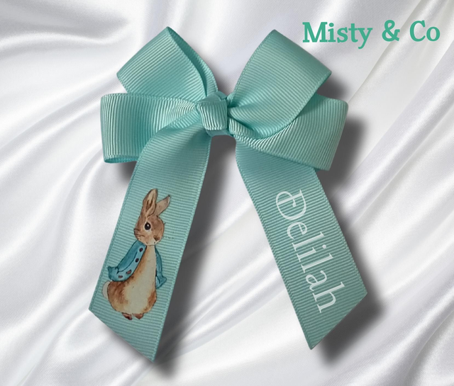 4" personalised hair bow