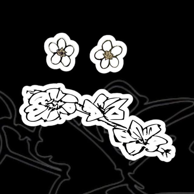 Forget me not sterling silver studs