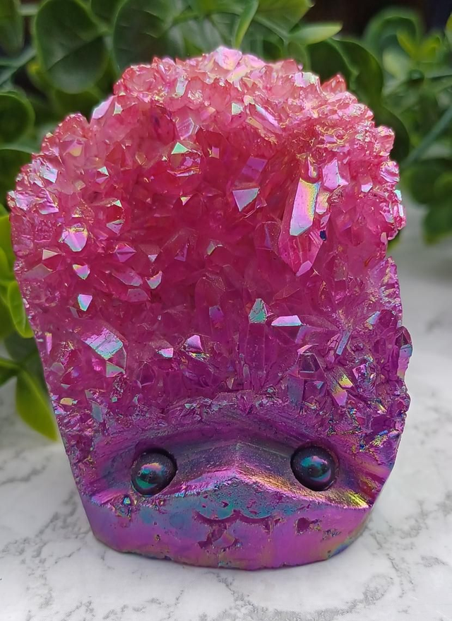 Crystal Critter Elysia. Aura Clear Quartz