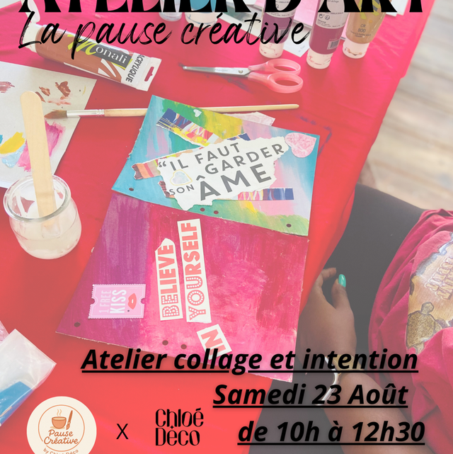 Créer son tableau d’intention avec collage et peinture 