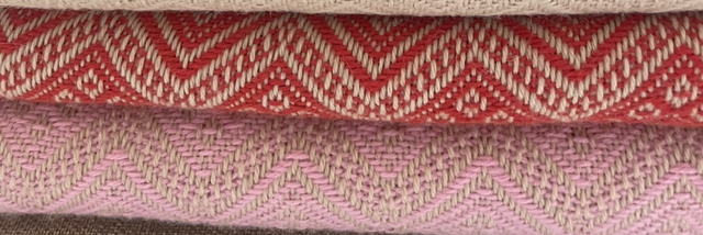Alpaca deken jacquard roze/beige 140 x 180 cm mix Alpaca Polyester 