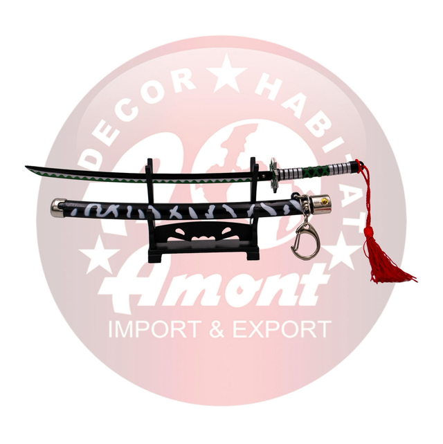 Llavero katana Demon Slayer de Shinazugawa Sanemi A11772, de 23.5 cm