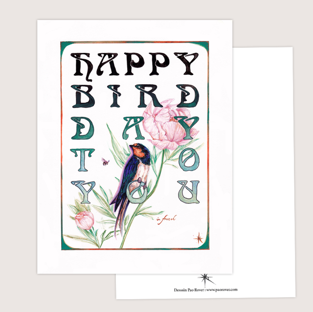 Carte &quot;Bird-Day&quot;