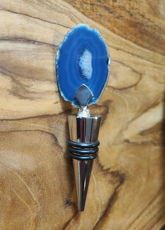 Bouchon de bouteille Agate bleue (abîmé)