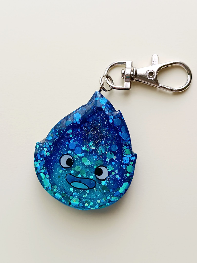 Llavero Shaker de Mini Calcifer Azul