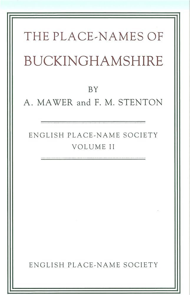 The Place-Names of Buckinghamshire