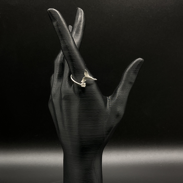 Anel regulável zircônia ponta sereia