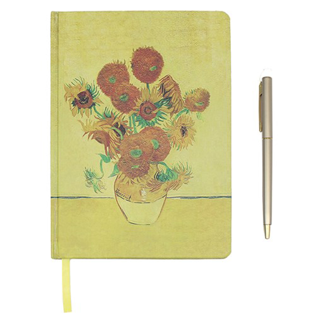 Stationery Van Gogh Sunflowers Notebook and Pen