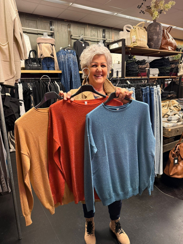 Truitje Iris glitter cognac