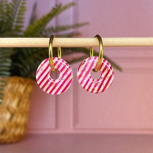 Boulons - Rayures fushia