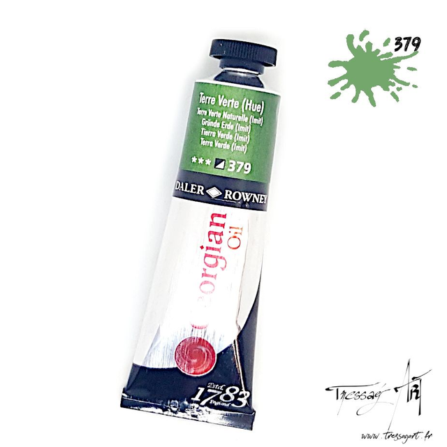 DALER ROWNEY - PEINTURE A L&#039;HUILE GEORGIAN 38mL - TERRE VERTE NATURELLE IMIT 379 - CA133379