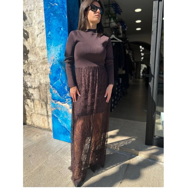 ABITO CON GONNA IN PIZZO