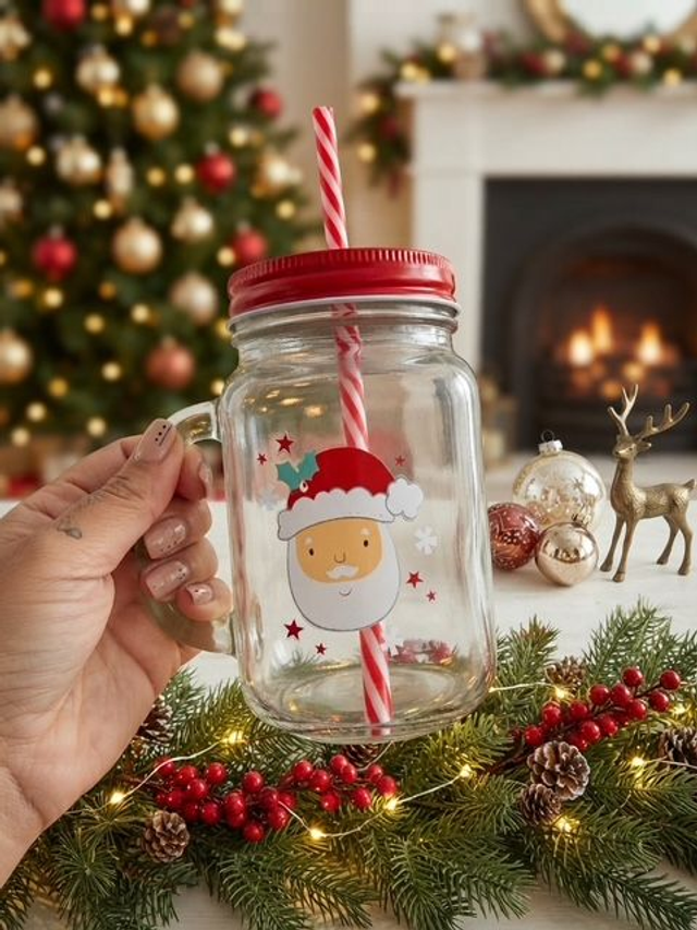 Christmas Glass Mugs