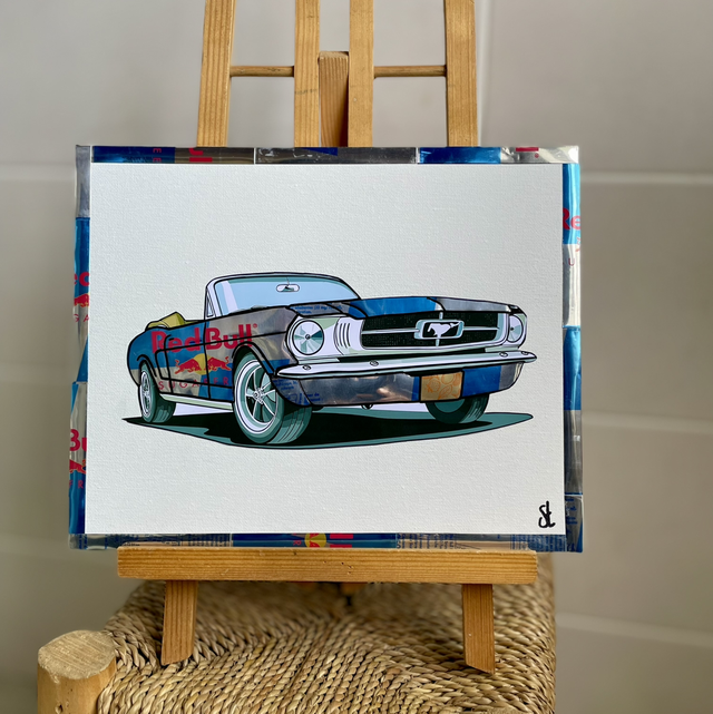 Tableau mustang décapotable vintage 