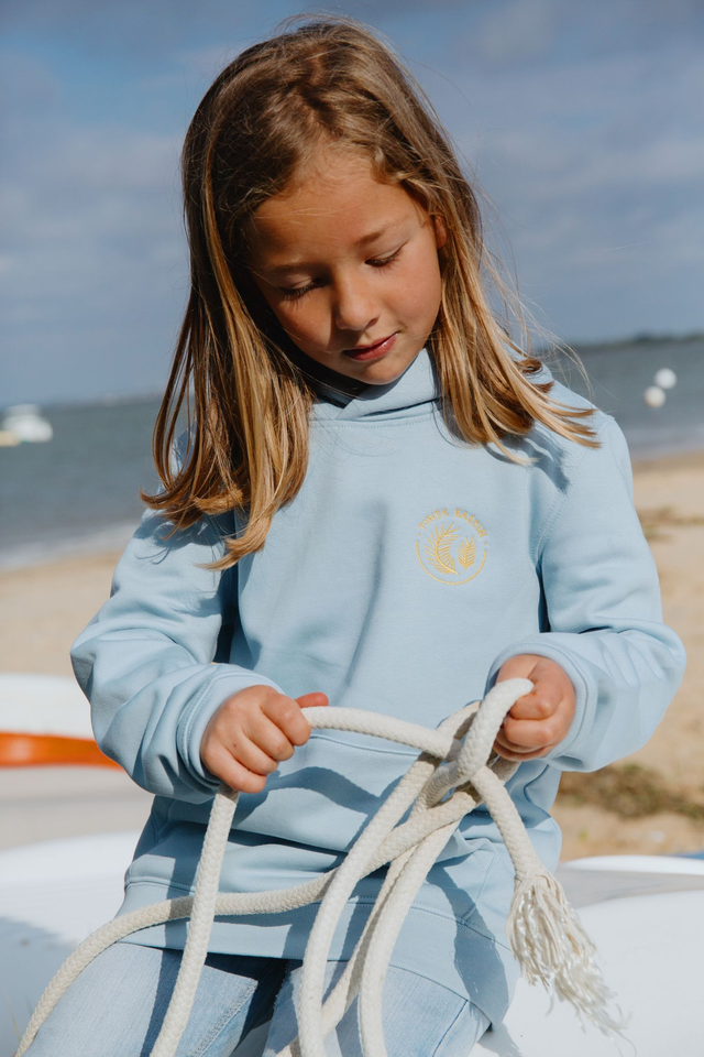 HOODIE ENFANT BLEU CLAIR