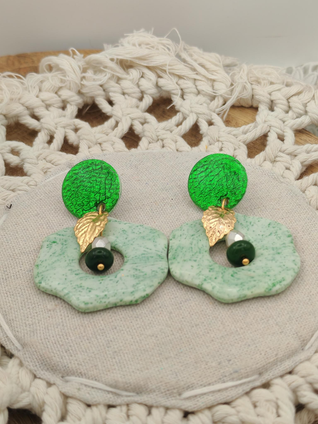 Boucles donuts verte