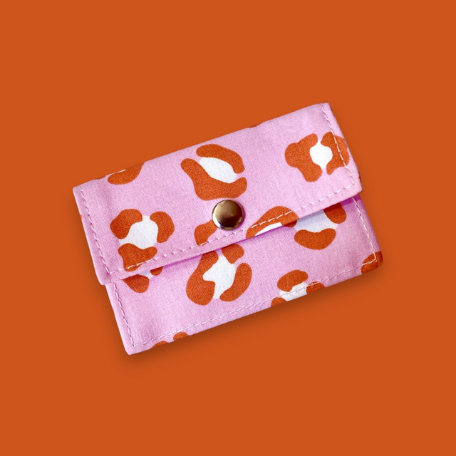 Porte-Carte Léopard Rose