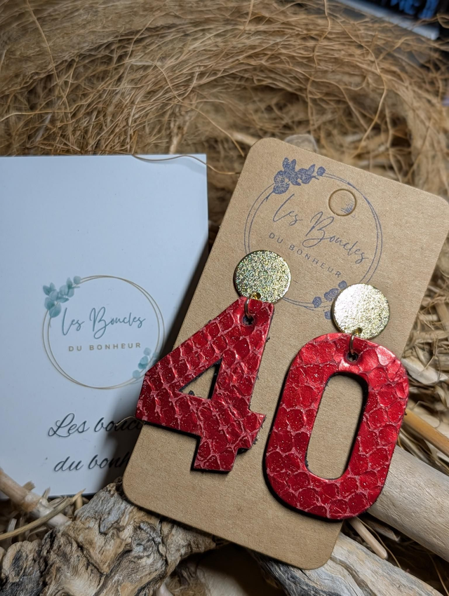 Boucles d'oreilles chiffres fétiches 40
