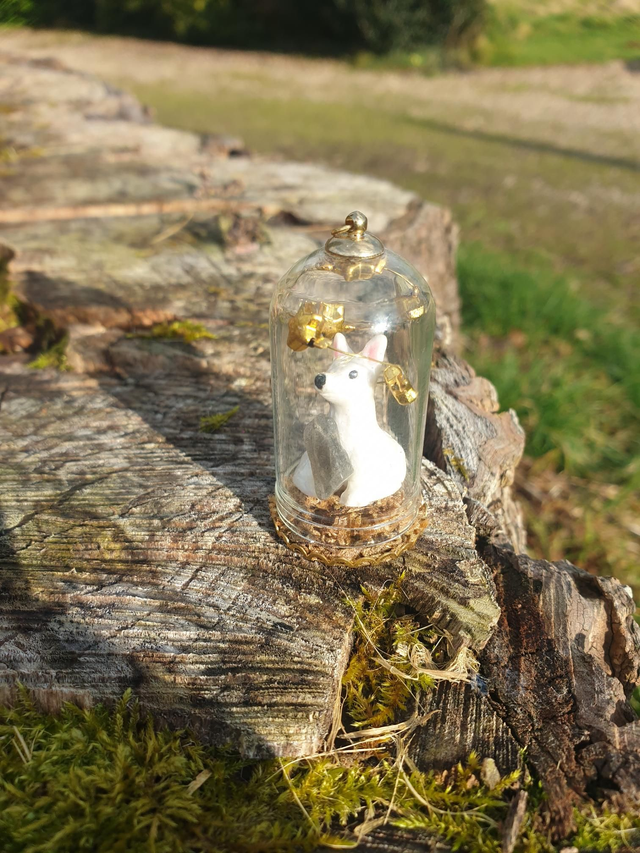 Mini cloche loup et labradorite