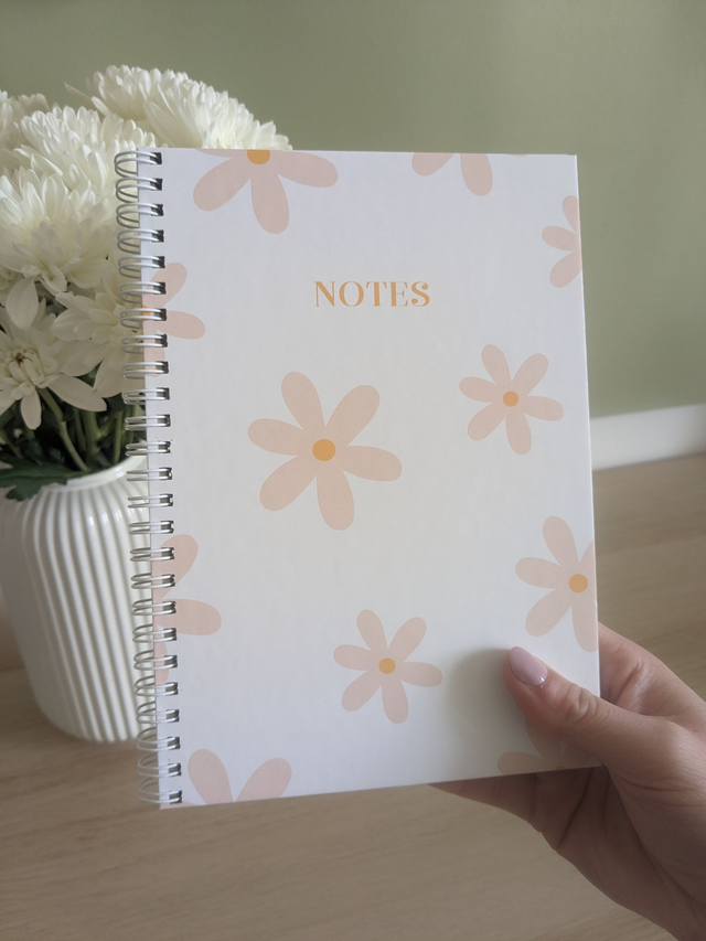 Carnet A5 Fleurs roses