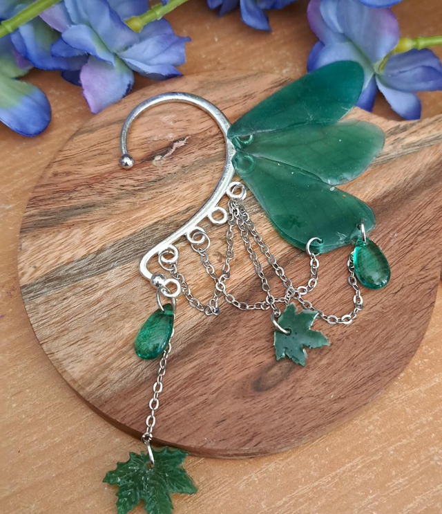 Tour d'oreille ailes de fée vert