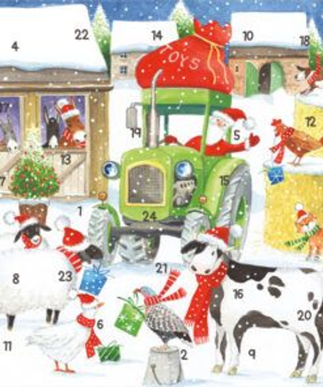 X ADC006 Christmas On The Farm Advent Card