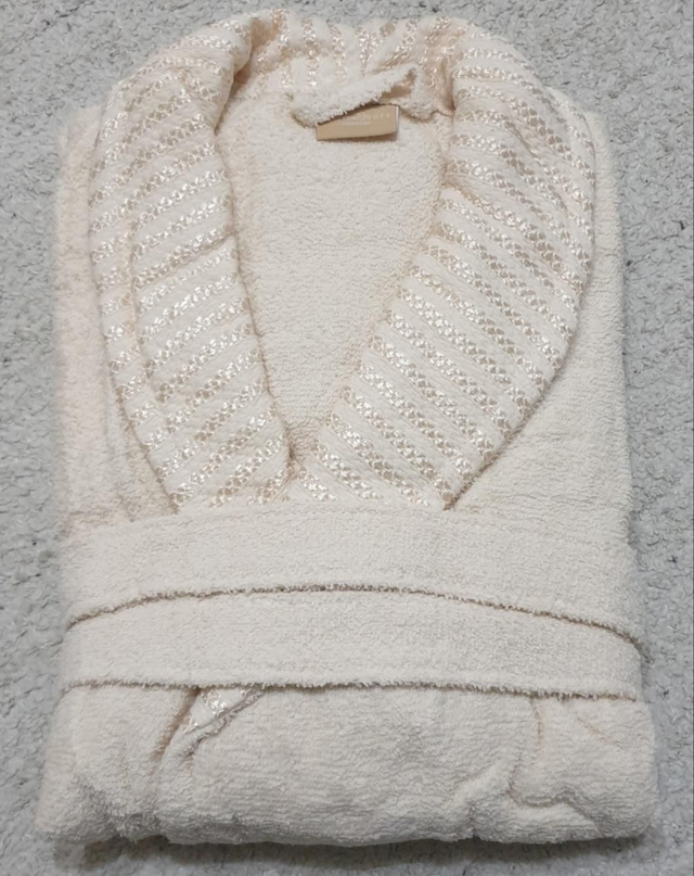 Peignoir éponge taille M beige 