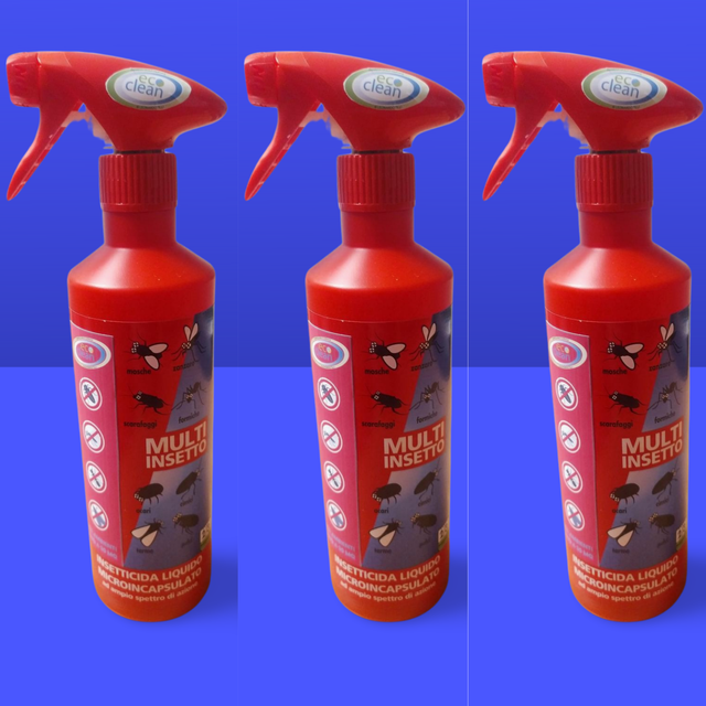 3 Pz. Spray Multi insetto by Eco Clean 3 flaconi da 400ml fino a 90mq