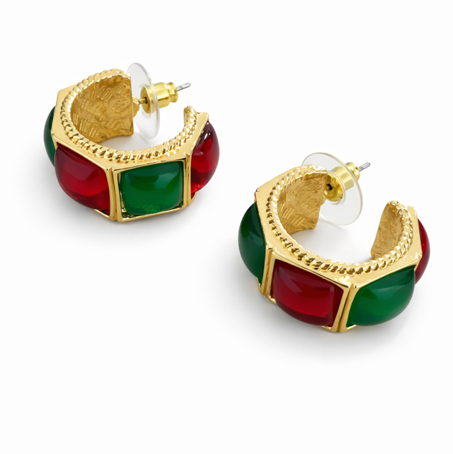 Pendientes gold filled bicolor 