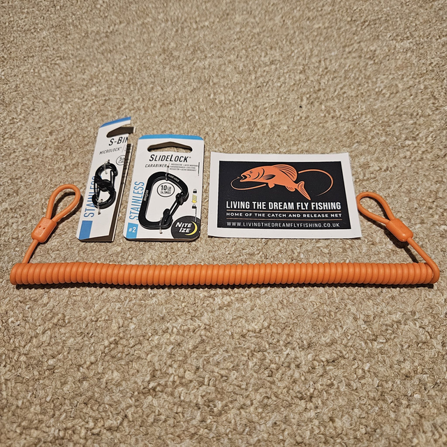 Kevlar® Net Tether – ORANGE incudes clips