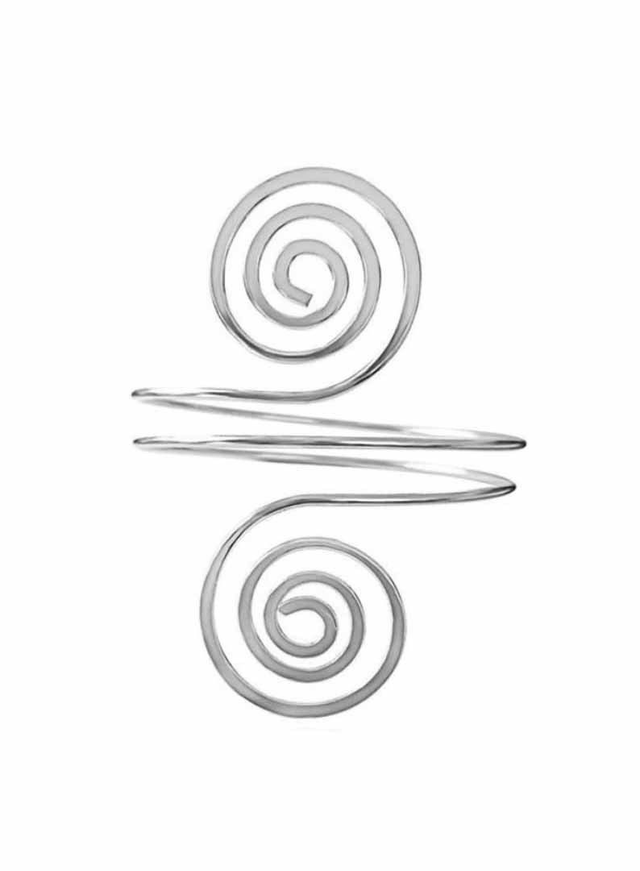 Brassard Bracelet de bras boheme spirale Argent
