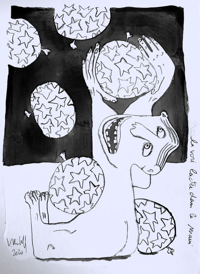 La voie lactée dans la main