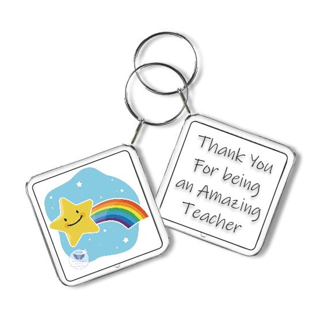 Square Key Ring SKR03