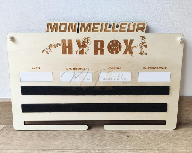 Support médailles mural - MON MEILLEUR HYROX