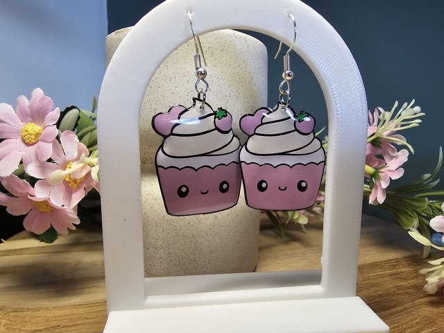 Boucles d&#039;oreilles &quot;Gourmandises Acidulées&quot; CUPCAKE