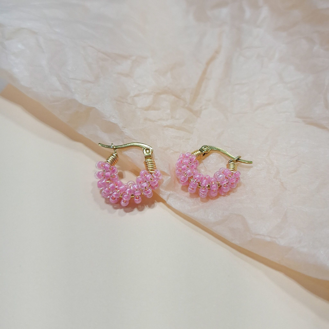 Helmirenkaat, 2cm, pinkki